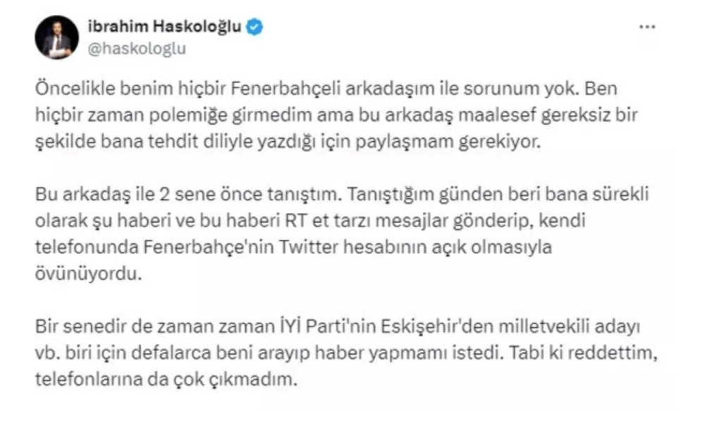 ibrahim haskologlu ile yagiz sabuncuoglu sosyal medyada birbirlerine girdiler